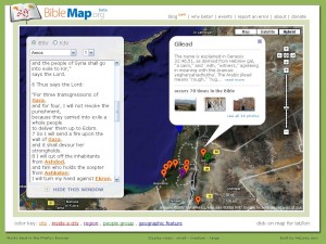 Screenshot from BibleMap.org - Amos 1
